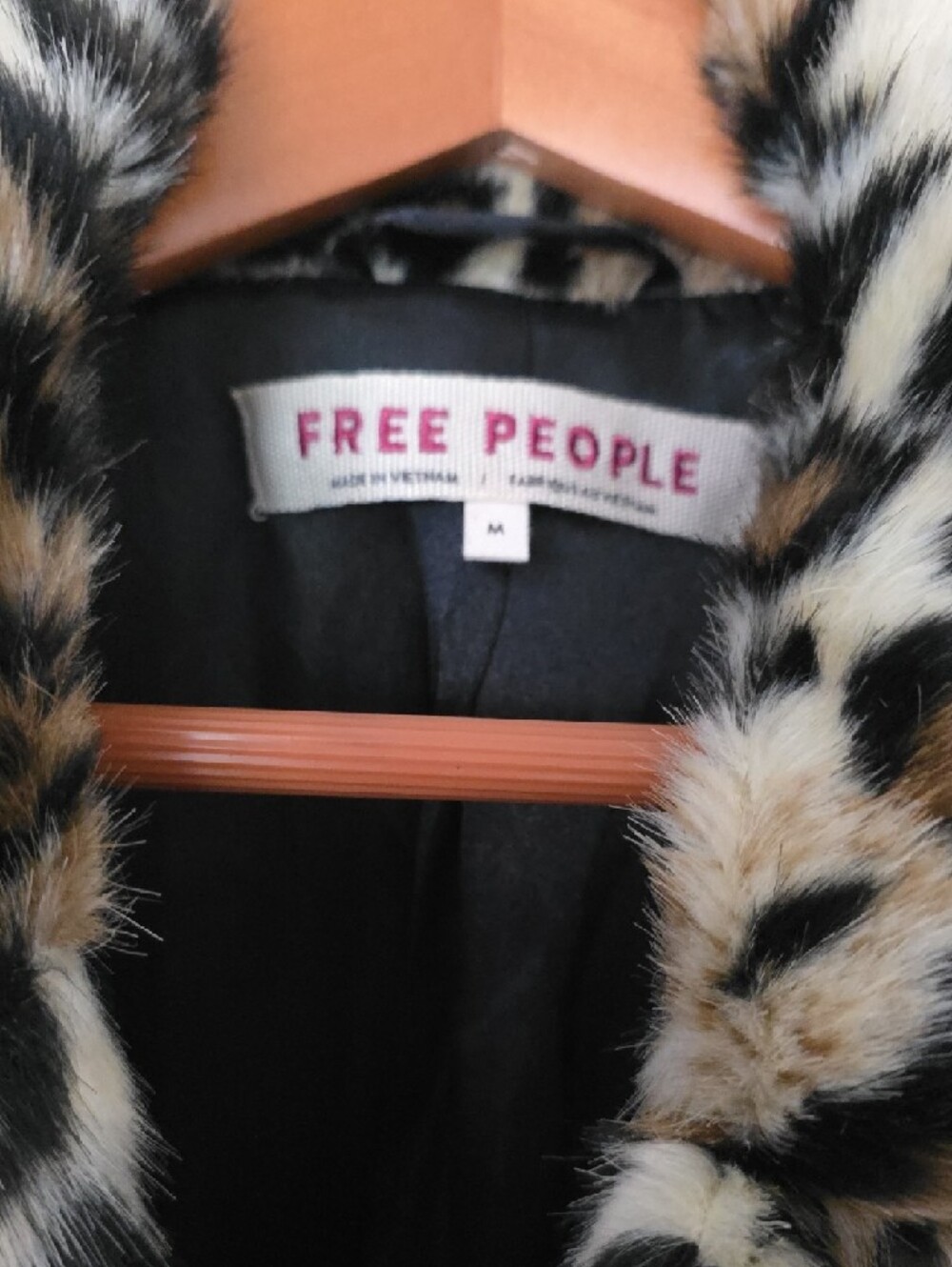 Free People Leopard Faux Fur Trench Coat in Brown and Black - Picture 2 of 4